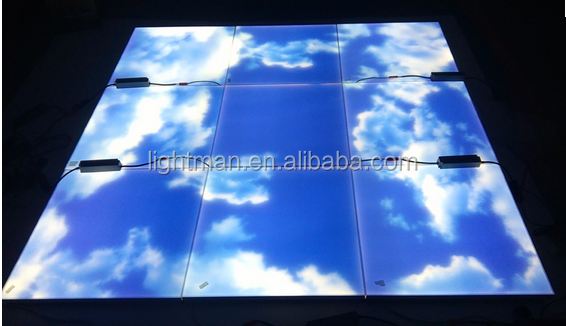 40w 60x60 Recessed Dimmable Led Sky and Cloud Led Ceiling Panel Light