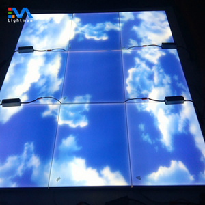 Faux Decorative Ceiling Skylight 20w 40w 30x30 60x60cm Sky Frameless Led Light Panels 60x60