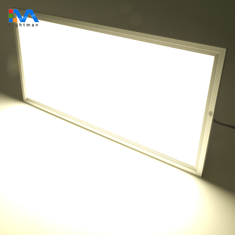 White Silver Frame 4x2 2x4 panel led indoor Suspended Ceiling Recessed LED Panel Light