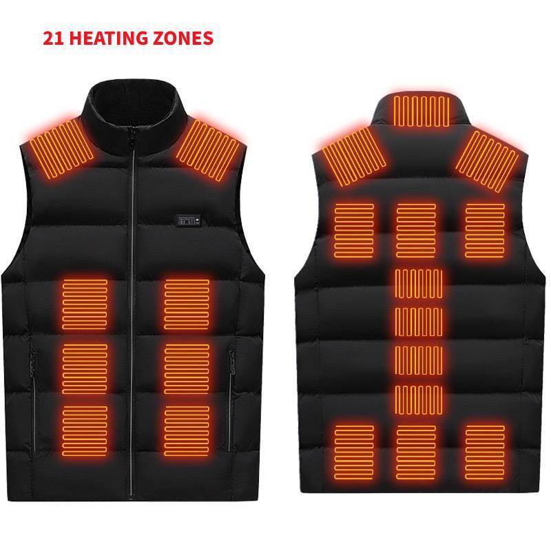 Men Women Heated Body Warmer winter outdoor double control camping Unisex 3 Heat Level Warm Electric Rechargeable Jacket Vest