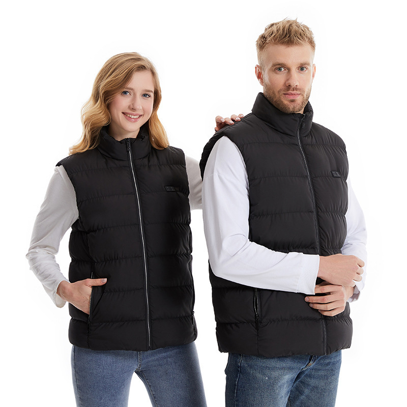 Mens Heated Vest with 3 Heating Levels Washable Winter Windproof Sleeveless Lightweight Padding Zip Women's Heated Waistcoat