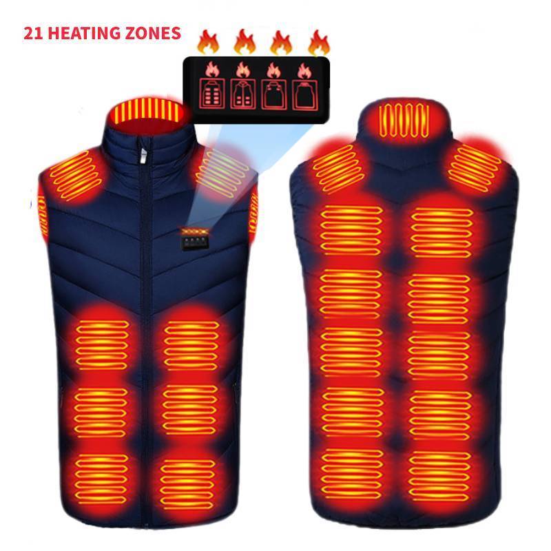 Men Women Heated Body Warmer winter outdoor Mountaineering camping Unisex 3 Heat Level Warm Electric Rechargeable Jacket Vest