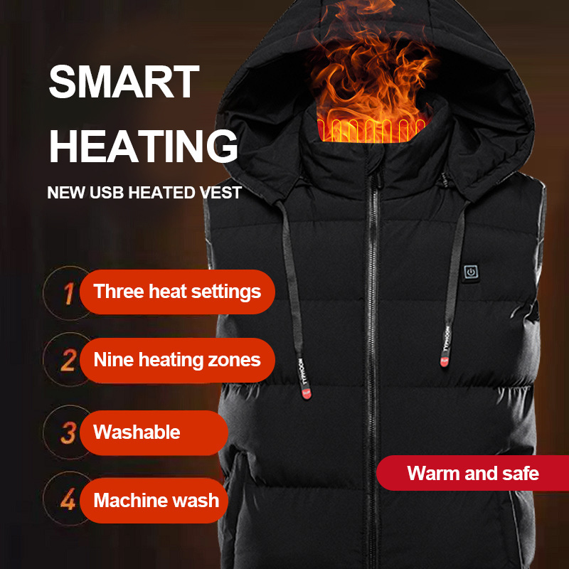 Heated clothing wholesale custom winter sleeveless electric jacket for men and women rechargeable battery powered heated vest