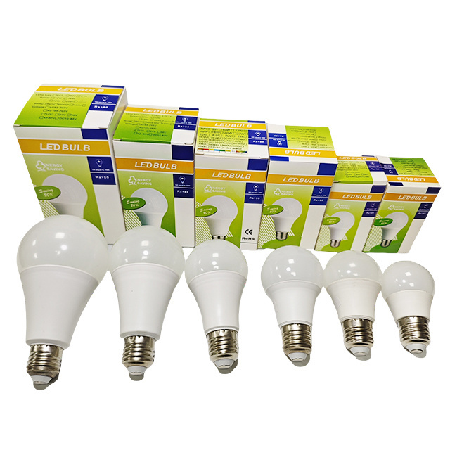 Zhongshan Factory Supplied Indoor lighting A-bulbs E27 Base 5W 7W 9W 12W 15W 3000k/4000k/6500k Adjustable LED Bulb