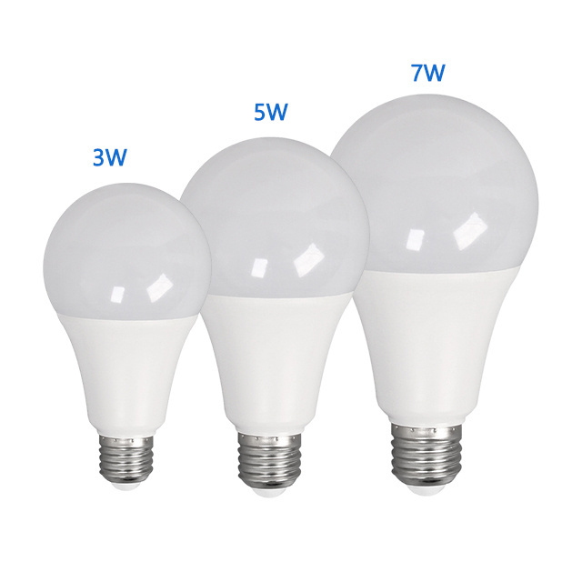 Zhongshan Factory Supplied Indoor lighting A-bulbs E27 Base 5W 7W 9W 12W 15W 3000k/4000k/6500k Adjustable LED Bulb