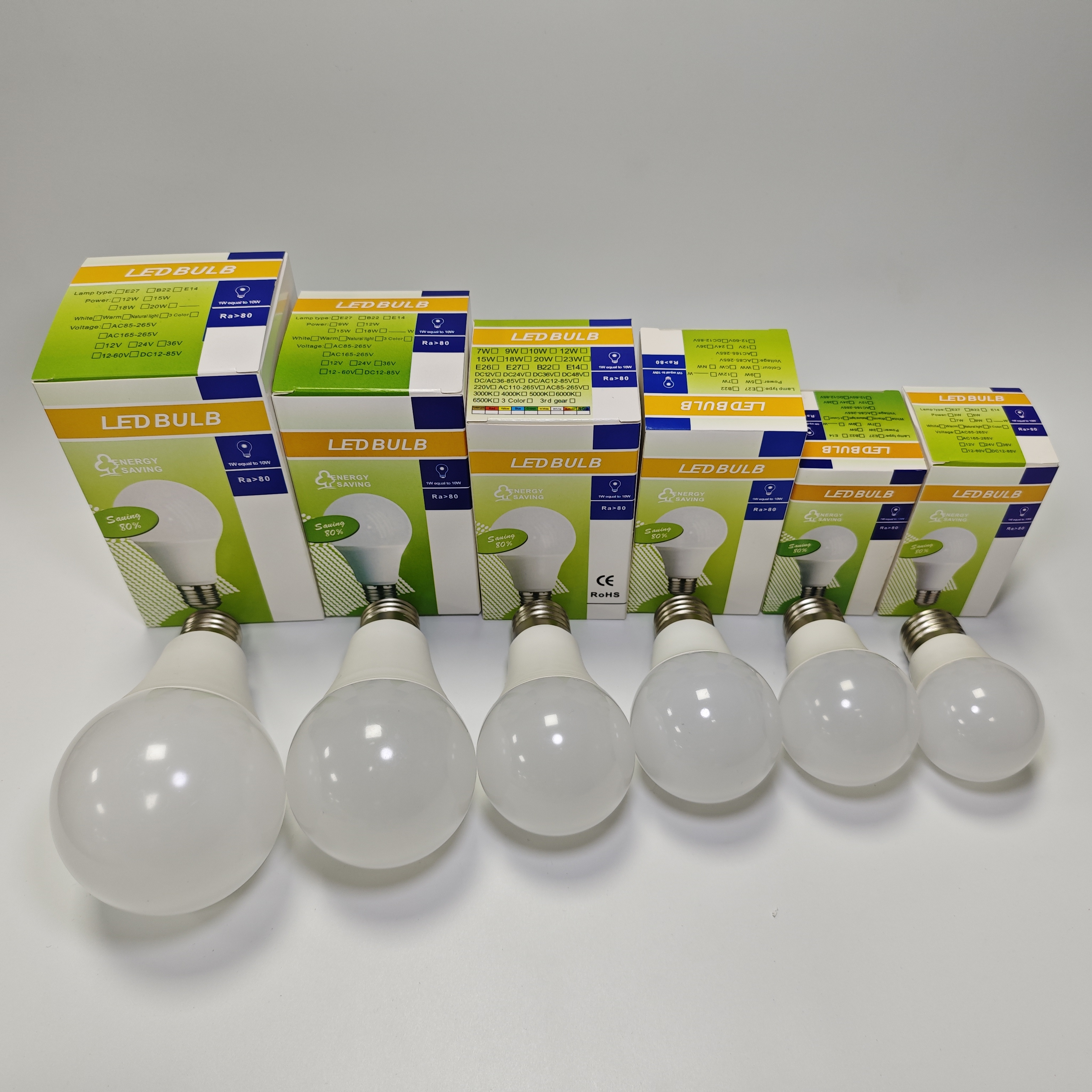 Zhongshan Factory Supplied Indoor lighting A-bulbs E27 Base 5W 7W 9W 12W 15W 3000k/4000k/6500k Adjustable LED Bulb