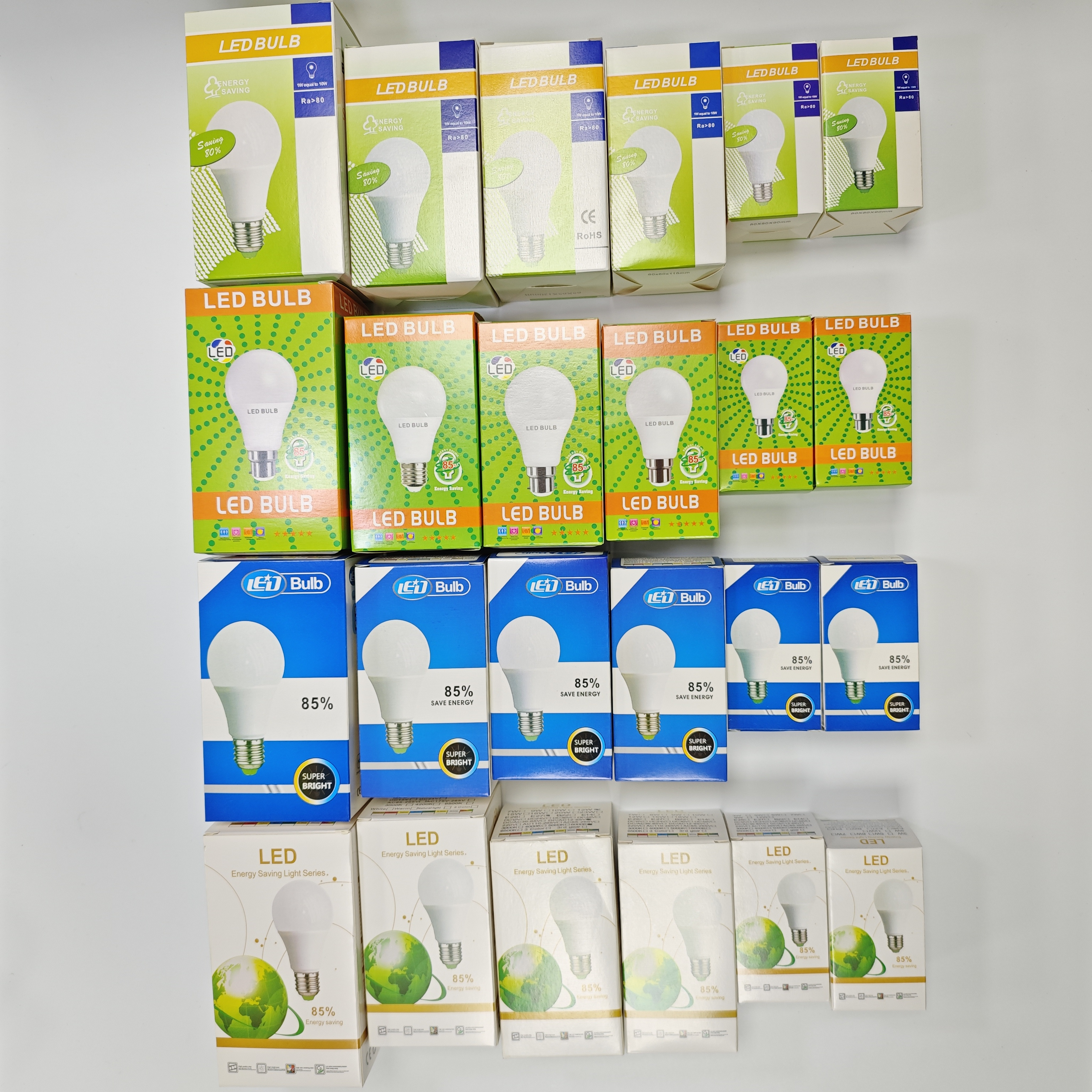 Led Lights Supplier Light Bulb E27 B22 Base 3W-25W Cold White 10000K Energy Saving Led A Bulb