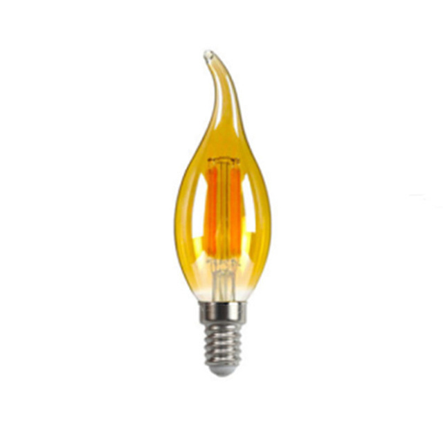 Ac 120/220v E12/e14/e17/e26 C35 6w Smart Bulb Dimmable Led Filament Bulb For Indoor Lighting