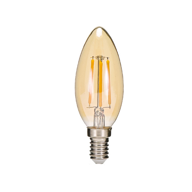 Ac 120/220v E12/e14/e17/e26 C35 6w Smart Bulb Dimmable Led Filament Bulb For Indoor Lighting