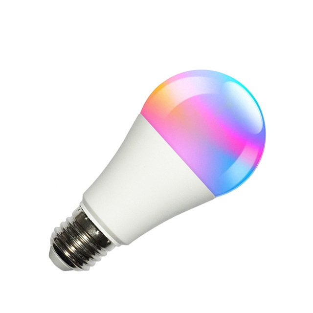 Best Seller 9w A19 E26 App Tuya Wifi Bluetooth Rgb Multi Colored Led A60 Dimmable Smart Led Light Bulb