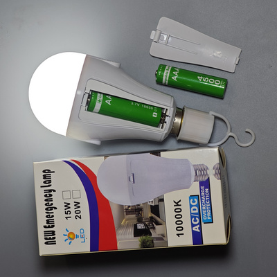 Portable Emergency Light Bulb Rechargeable Battery Led Bulb 15W 20W power failure two battery Led Lamp For Home Camping