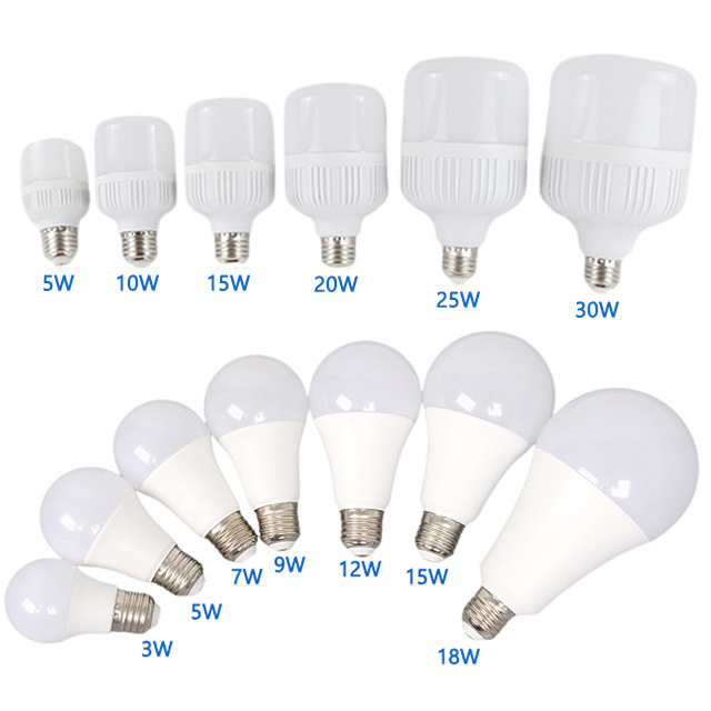 Wholesale E27 5w 7w 9w 12w 15w 18w led bulb lamp energy saving led bulbs with 2years warranty best quality lightbulbs