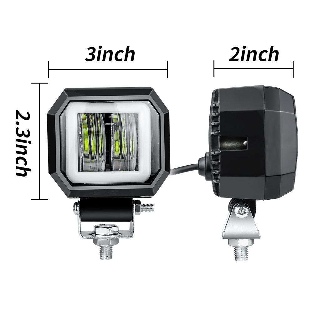 LIGHTOWL OEM 7D 20W Square Multi- color  light bar Circular Waterproof LED Work Light for Suv / Boat / 4X4 Jeep /T