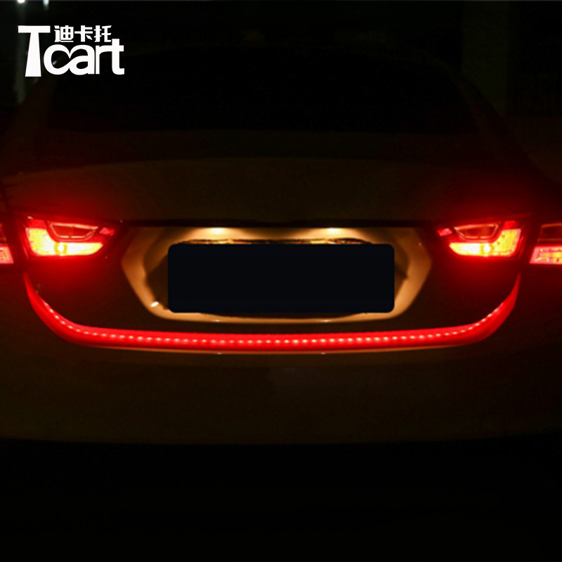 Tcart Auto signal Warning light strip accessory 12V 1.2 Meter 5050 Chip Multi Color Flowing Light Bar car LED  Strip Brake Lamp