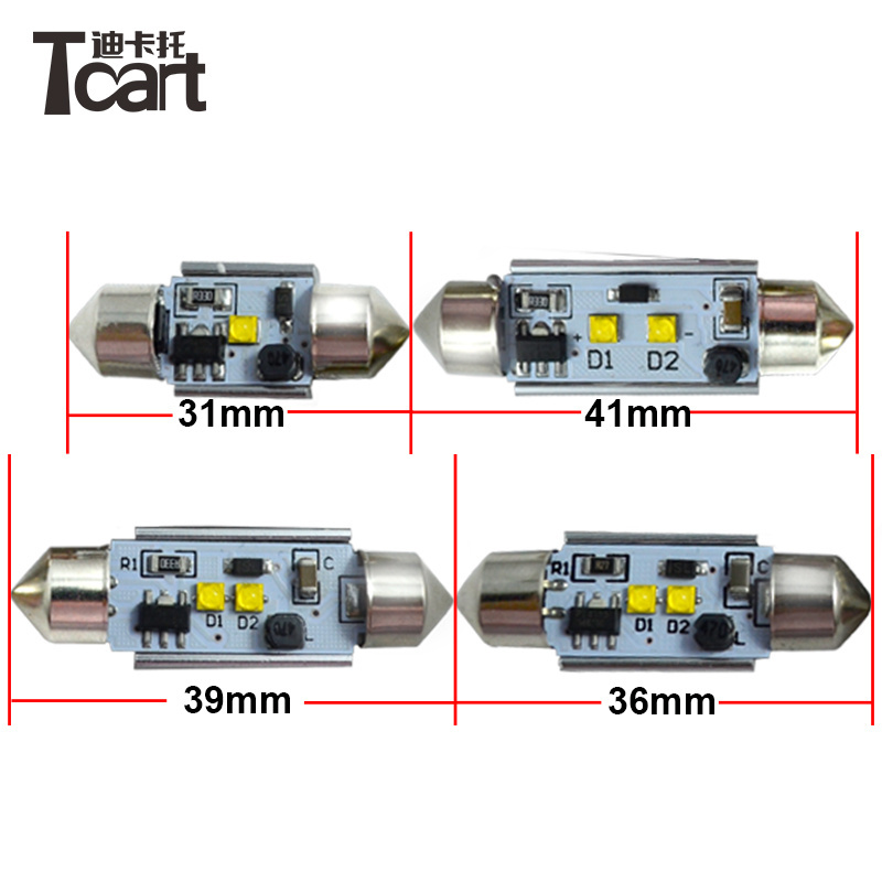 Tcart FESTOON CANBUS  LED Bulb 12v  high power  5w NO ERROR C5W Car Dome Light accessory Auto Interior Map Roof Reading Lamp