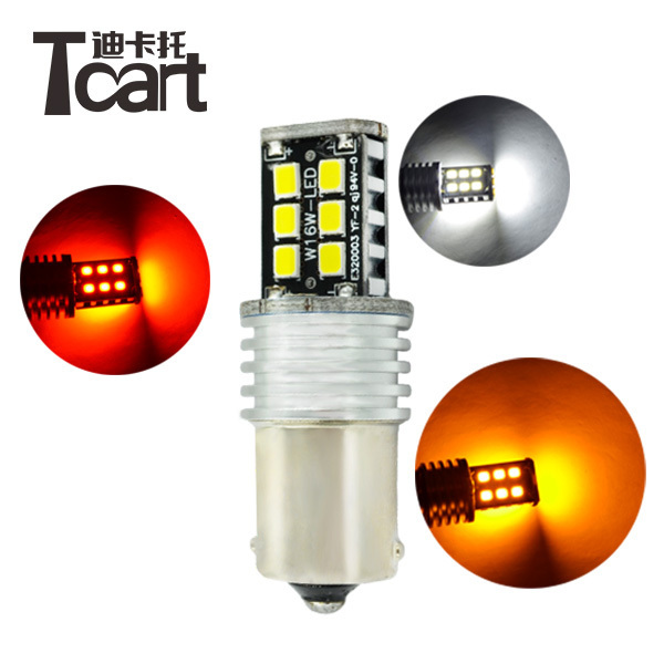 Car decoration light Tcart Canbus 12V BAY15D 2057 2357 7528 Bulbs Super Bright 2835 Replacement Bulb White 15SMD LED P21W 1157 Tail Light