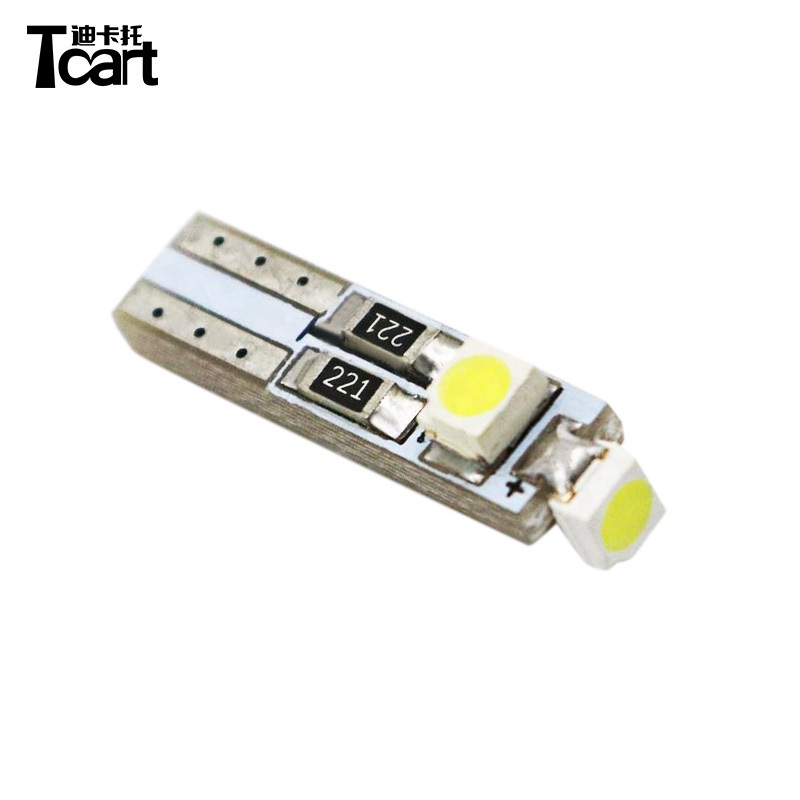 TCART auto lighting led bulb 12V 3528 3smd T5 car Lamp replacement for car dashboard canbus led non polarity