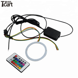 Tcart auto led headlight ring factory price universal led halo ring cob RGB 12v car led ring angel eyes light headlight