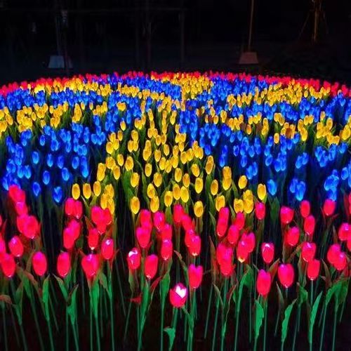 Outdoor Decorative Landscape Lighting LED Tulip Flower Lights for Garden Yard Decoration