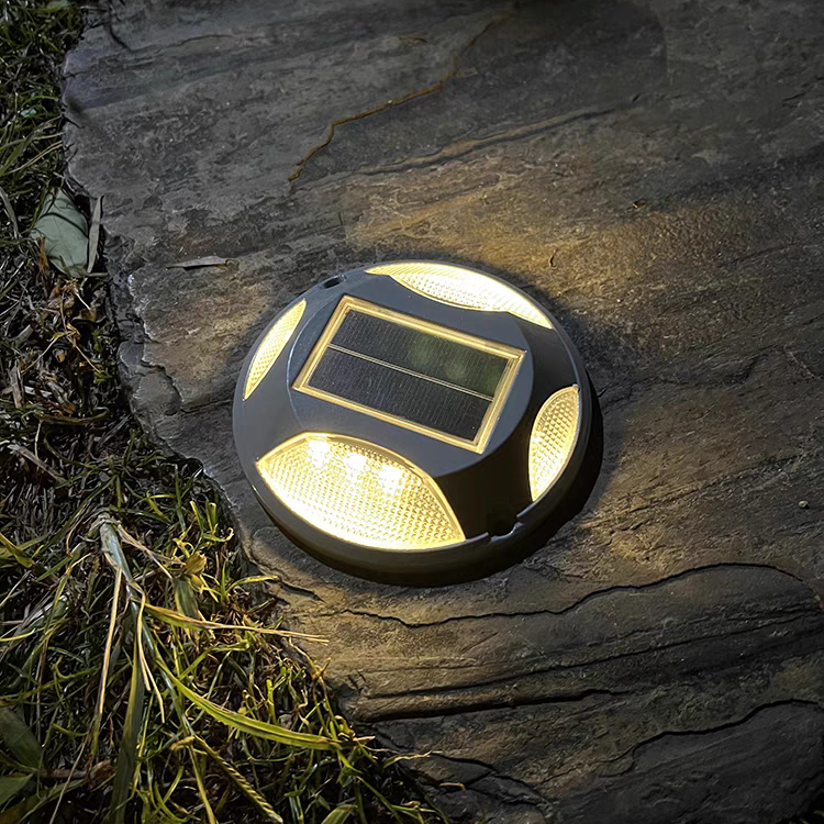 Led solar Driveway Dock Lights Outdoor Warning Step Lamps for Sidewalk Garden Pathway Yard