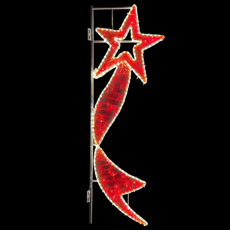 Commercial Decorations Pole Light OEM Customized Christmas Holiday Street Motif Light