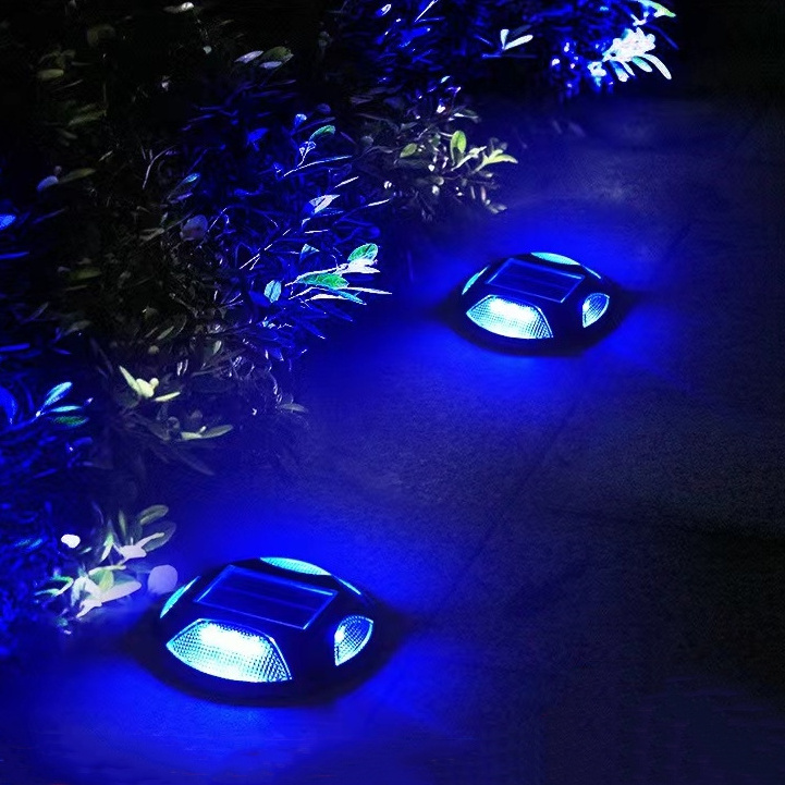 Led solar Driveway Dock Lights Outdoor Warning Step Lamps for Sidewalk Garden Pathway Yard