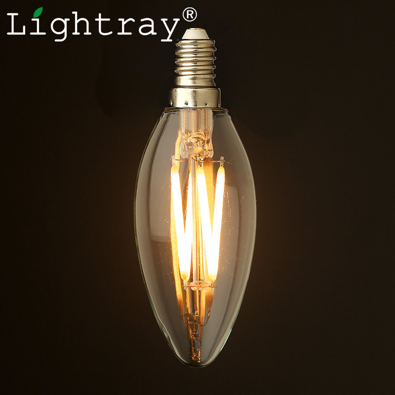 CE RoHS certificated high brightness E27 B22 LED Edison Bulb G125 A60 C35 LED filament bulb