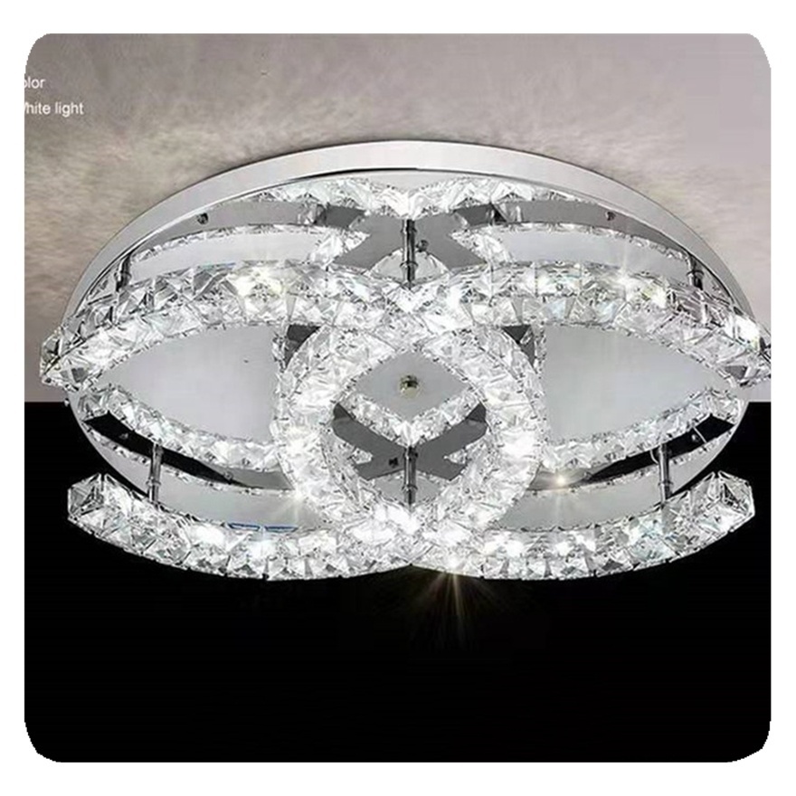 indoor new style artistic decoration hotel dining showroom stainless steel luxury led crystal ceiling light Lamp