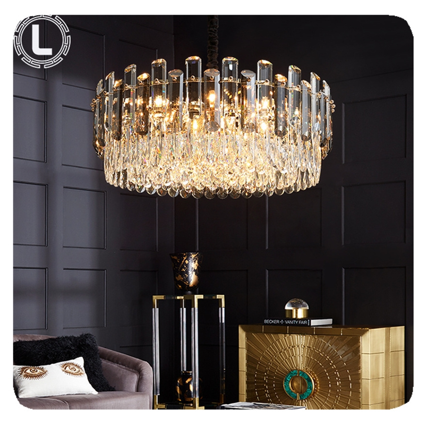 NEW Rustic bedroom dining room Liangte fixtures lighting ceiling luxury gold led modern K9 crystal chandeliers