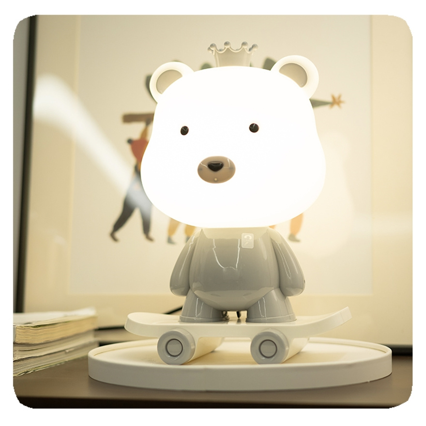 New WD Fun Desk Bedside Bedroom Creative Cartoon Bear Reading Table Light for Kids Room Girls Quirky Gift Lamp