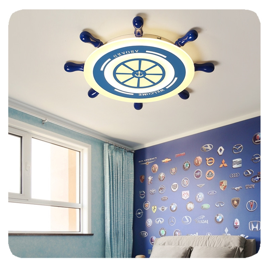 New Creative personality nautical children's room light cartoon warm bedroom study LED ceiling Lamp