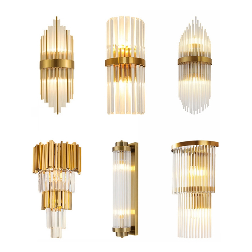 NEW Factory Direct Supply Art Deco Nordic Style Interior Sconce Bracket Crystal Led Wall Lamp Light for Home