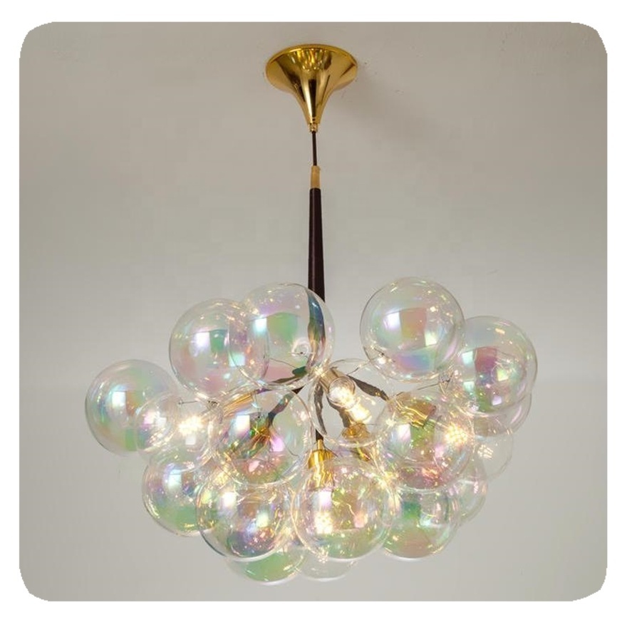 New Nordic warm bedroom bubble living dining chandelier children's room colorful glass lamps Lamp