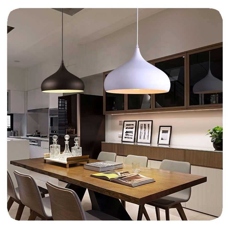 New Industrial Decorative Black Lighting Hanging Ceiling Chandeliers Led Pendant Light Lamps Nordic Kitchen Dining Room Modern