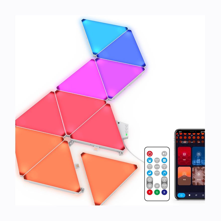 New Lights Panels LED Panel Smart Game Sync RGB Voice Control Triangle Wall Light lamp