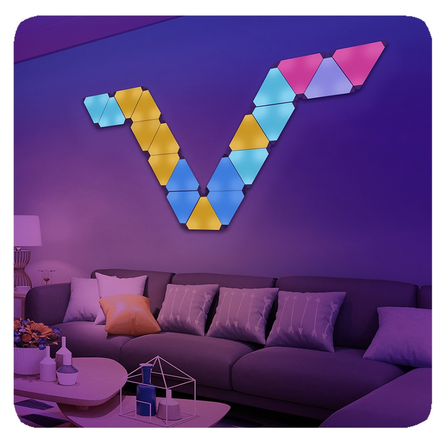 New Lights Panels LED Panel Smart Game Sync RGB Voice Control Triangle Wall Light lamp