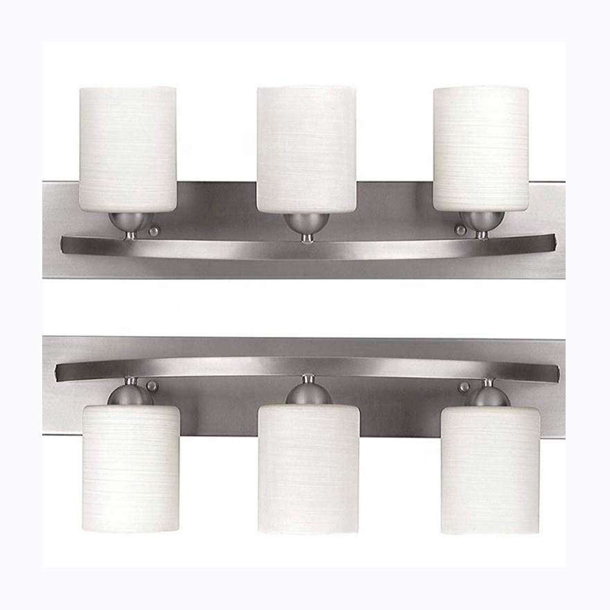 New 3 Lights Lighting Fixtures Brushed Nickel Stainless Vanity Light For Bathroom lamp