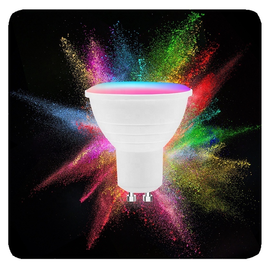 New WiFi graffiti cup GU10 5-way rgbcw dimming and color matching mobile phone app smart spotlight LED bulb Lamp