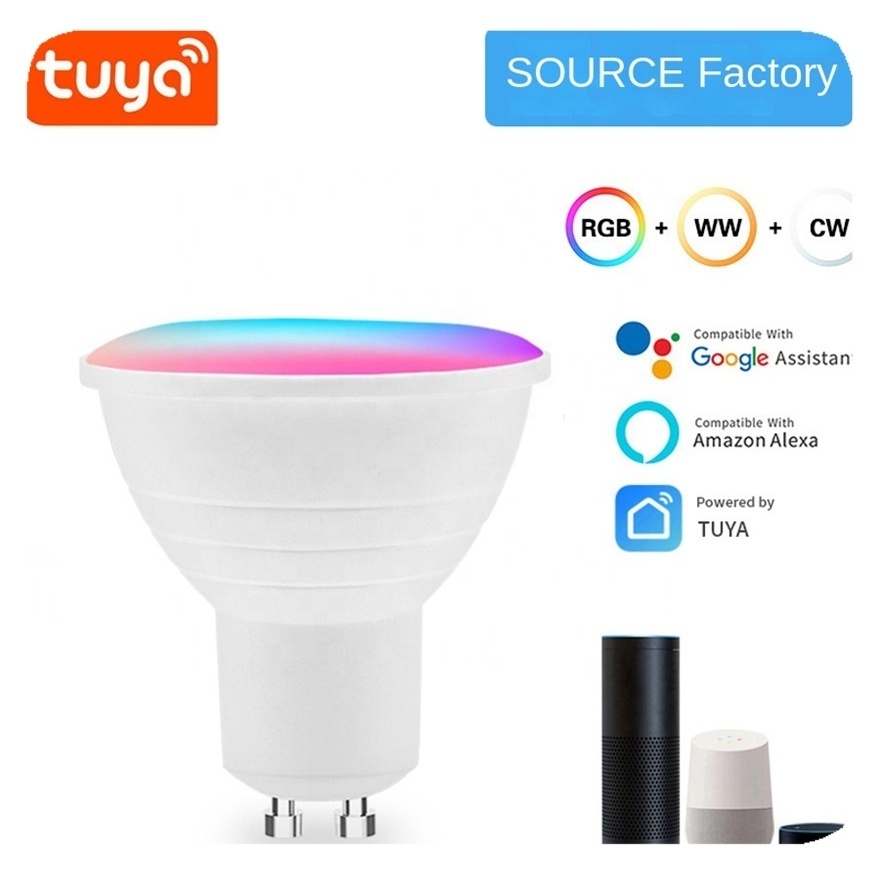 New WiFi graffiti cup GU10 5-way rgbcw dimming and color matching mobile phone app smart spotlight LED bulb Lamp