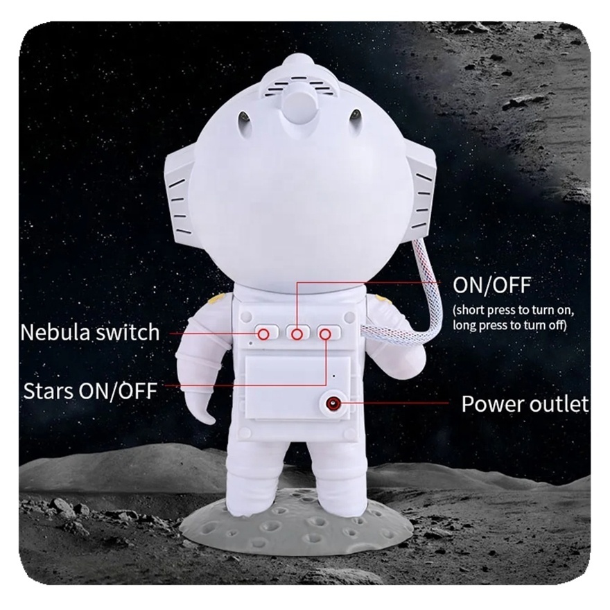 New Star Night Light Astronaut Galaxy Lighting Space Bedroom Projector Starry Nebula for Kids Adults Gifts Lamp