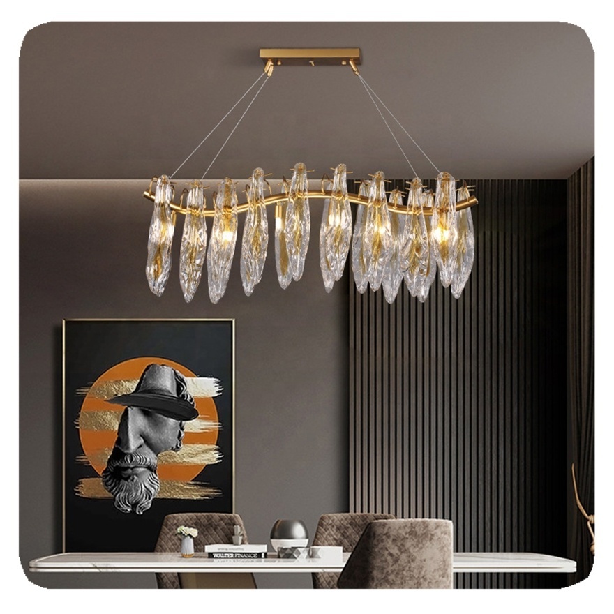 New Rustic bedroom dining room pendant light fixtures lighting ceiling luxury gold led K9 crystal modern chandeliers Lamps