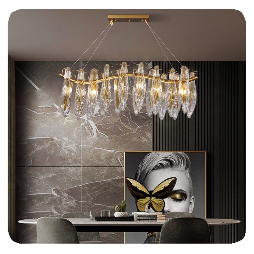 New Rustic bedroom dining room pendant light fixtures lighting ceiling luxury gold led K9 crystal modern chandeliers Lamps