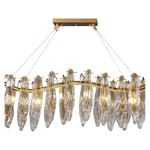 New Rustic bedroom dining room pendant light fixtures lighting ceiling luxury gold led K9 crystal modern chandeliers Lamps