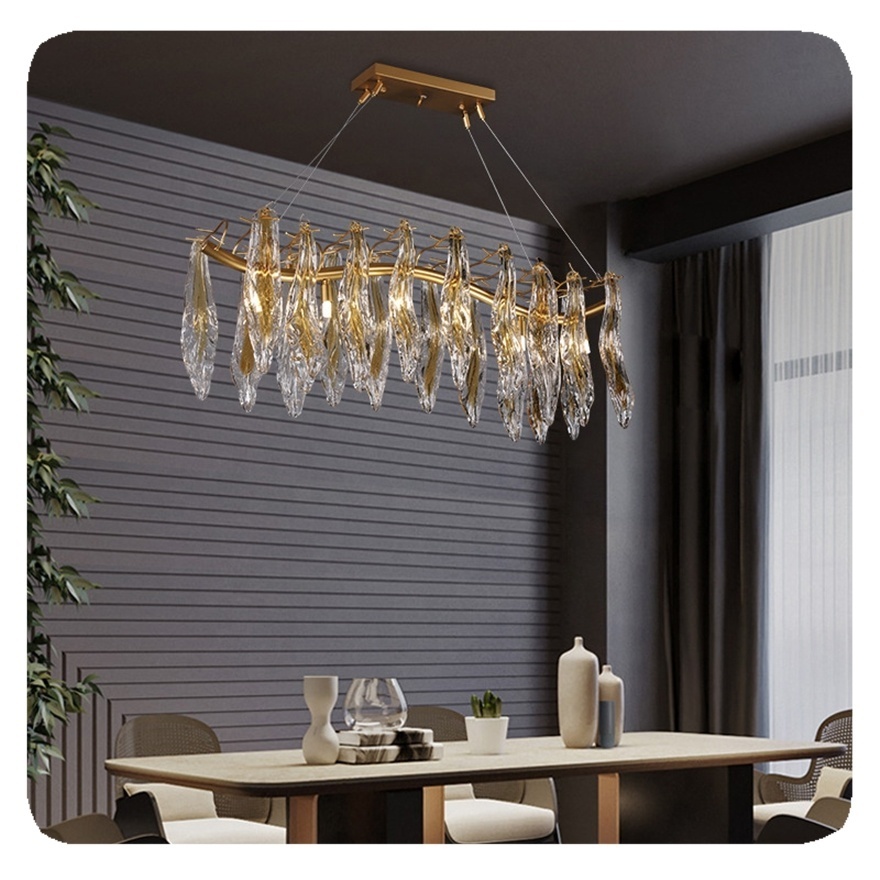 New Rustic bedroom dining room pendant light fixtures lighting ceiling luxury gold led K9 crystal modern chandeliers Lamps