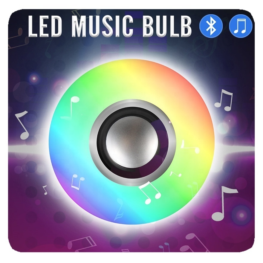 New Wholesale 12W E27 RGB Musical Smart LED Bulb with Remote Control Lamp