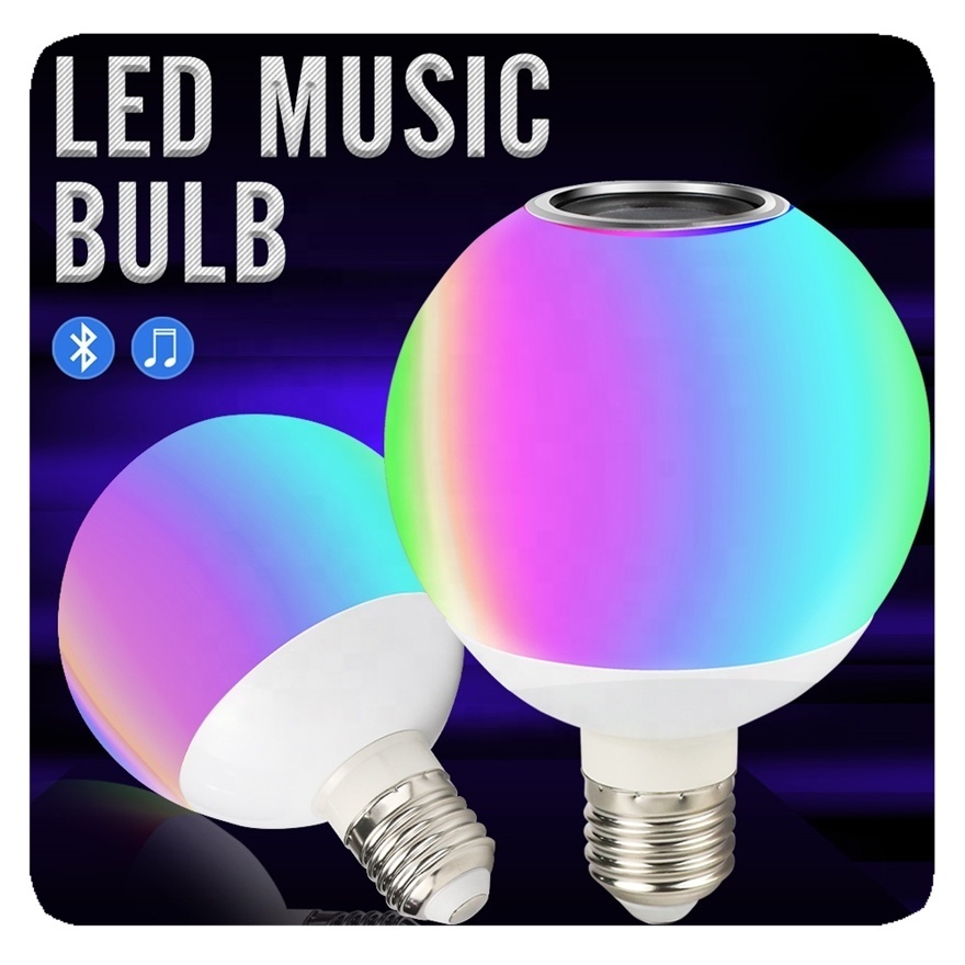 New Wholesale 12W E27 RGB Musical Smart LED Bulb with Remote Control Lamp