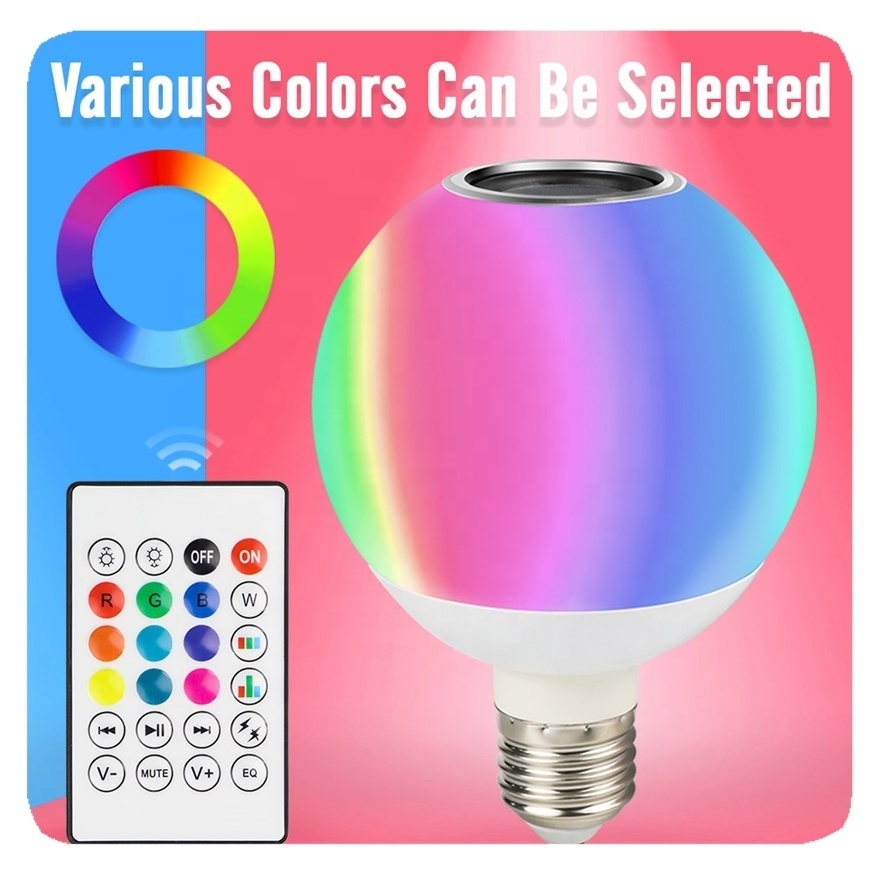 New Wholesale 12W E27 RGB Musical Smart LED Bulb with Remote Control Lamp