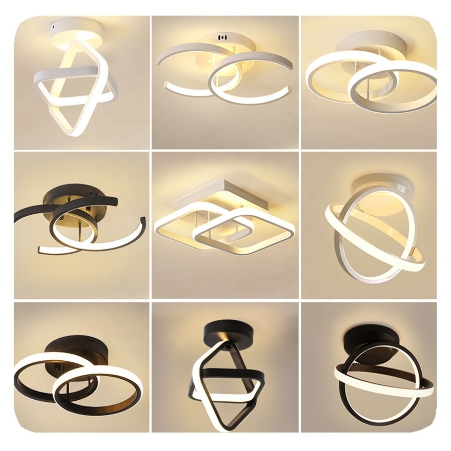 New Modern Aluminum Silicone White Led Ceiling Lights For Living Room Bedroom Lamp