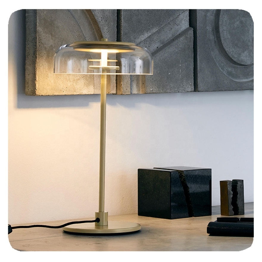 New Simple modern glass decorative stand reading lighting led metal hotel night table lamps Lamp