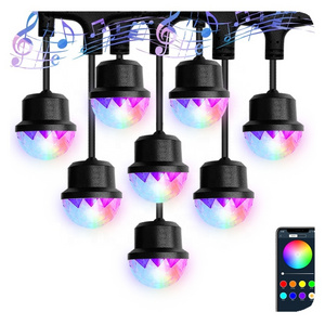 New Smart Garden Lighting Garland Music Sync Color Changing Bulb APP Group Control Timer RGB LED String Light Lamp